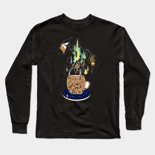 Camp with a coffee mug Long Sleeve T-Shirt